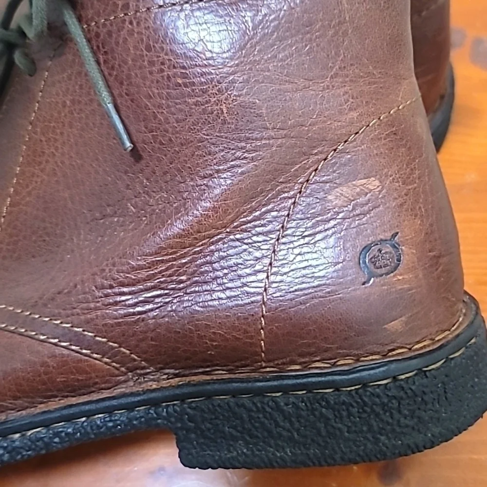 Born Chukka Boots Mens 10 Brown Leather Lace Up Desert Boots Casual Shoes